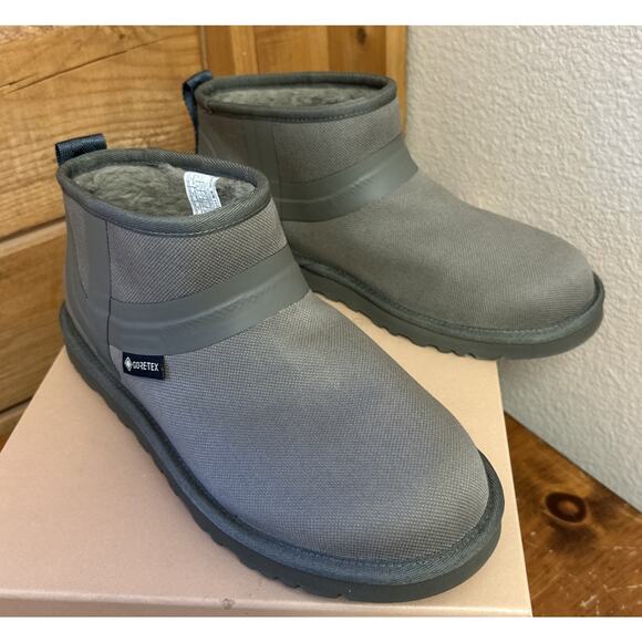 NIB UGG Reese Cooper Ultra Mini Men's 8 Unisex Waterproof Boot Shoe Wool Lining - Picture 2 of 14